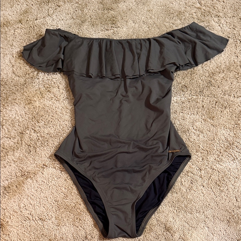 Green Michael Kors one piece swim suit size 8 - Picture 1 of 2